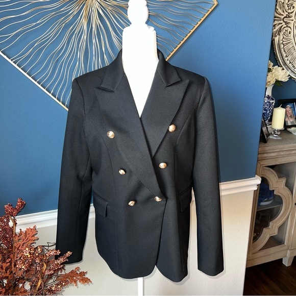 NWOT Lioness Black Double-Breasted Blazer - Picture 1 of 6